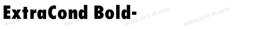 ExtraCond Bold字体转换